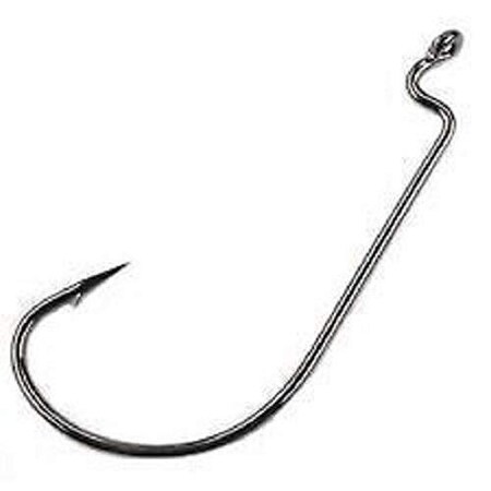 Mustad Megabite Hook, Widegap, Offset Shank - Black Nickel 5/0